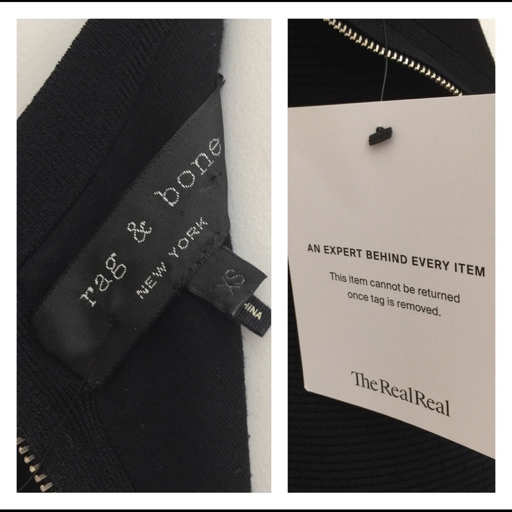 TRR Rag & Bone Black Fitted Square Back Dress XS - Picture 8 of 9